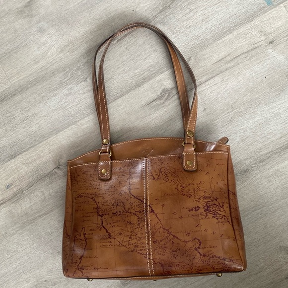 Patricia Nash Poppy Top Zip Map Tote - Picture 3 of 16